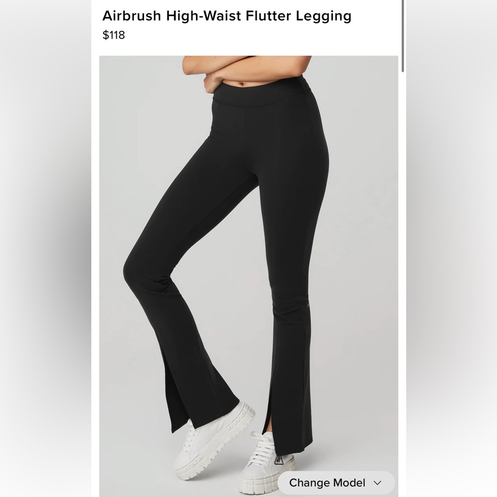 Alo Yoga Airbrush High-Waist Flutter Leggings